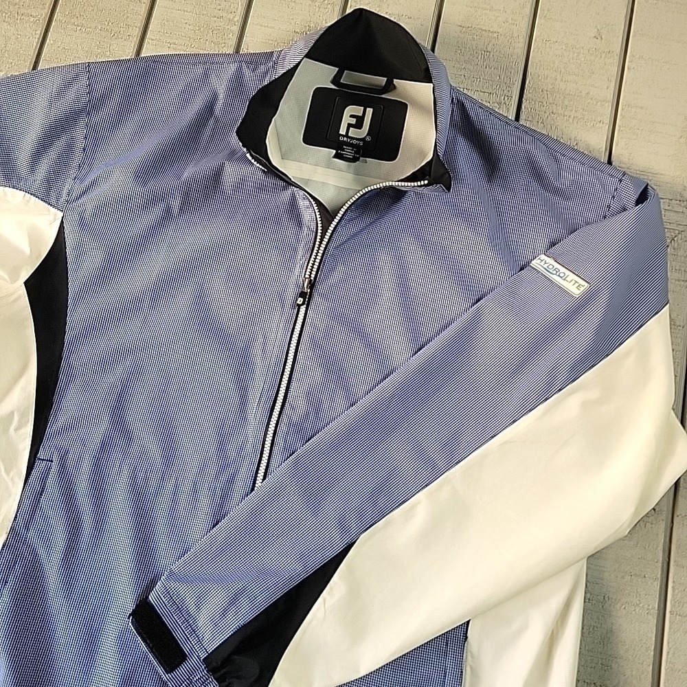 Footjoy Dryjoy Golf Jacket Mens X-Large Blue Hydrolite Taped Seams Waterproof XL